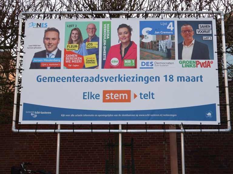 PNES blijft ook met extra zetel grootste in Echt-Susteren, ook CDA zetel erbij