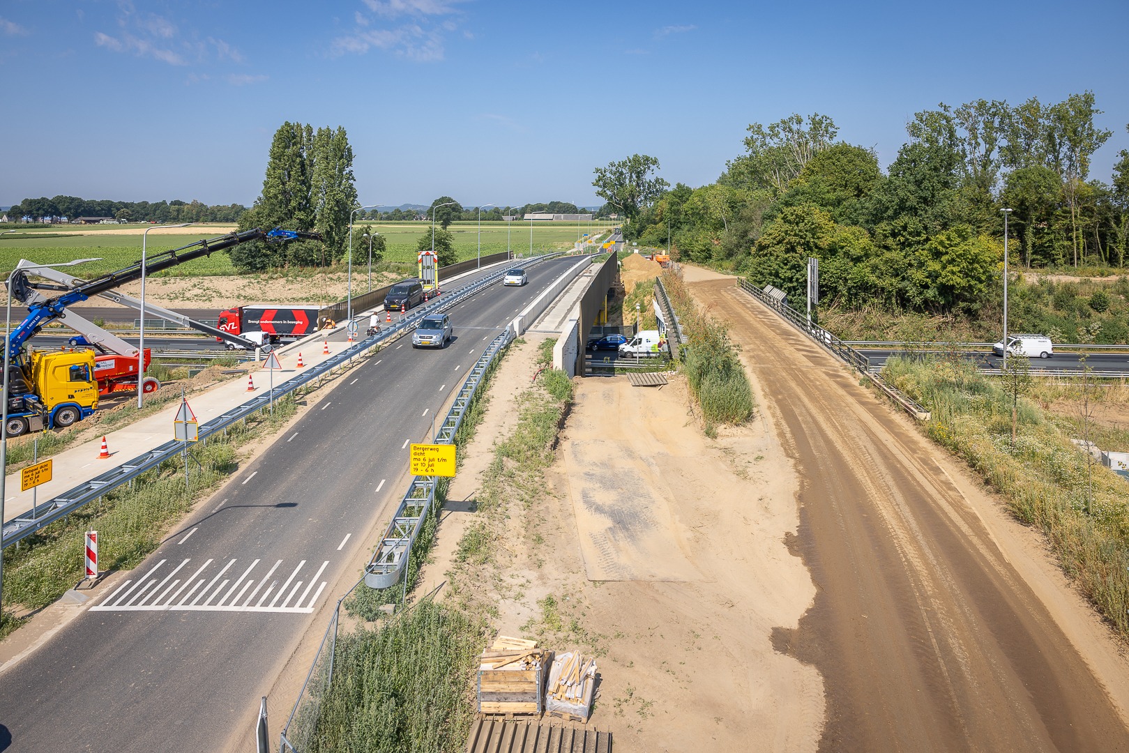 Bergerweg in Sittard-Geleen afgesloten voor autoverkeer van 7 tot 11 september 2026.