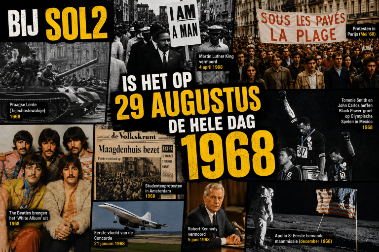 Bij SOL2 is het zaterdag even 1968 op de radio