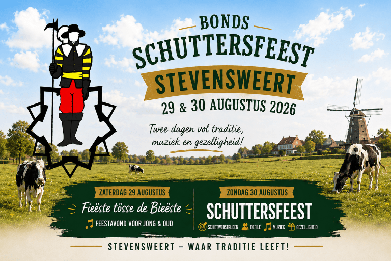Van feesttent tot schietbomen en optocht: Stevensweert maakt zich op voor Bondsschuttersfeest op 29 en 30 augustus 2026