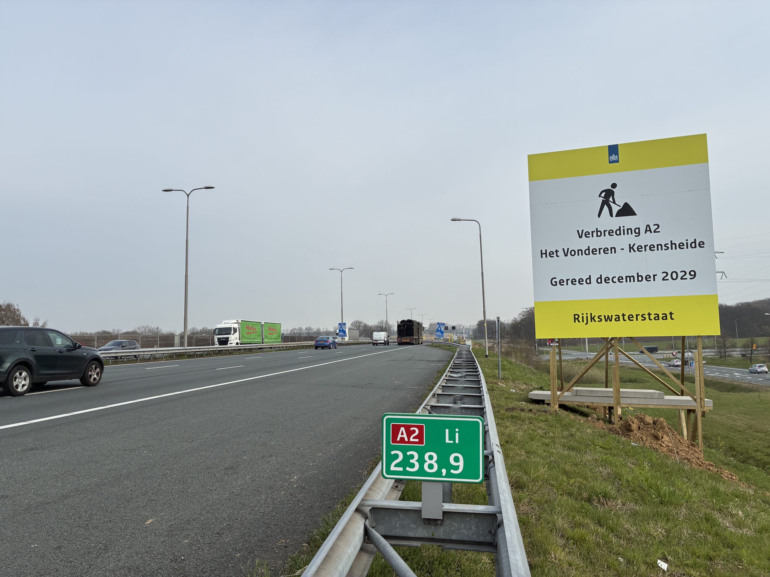 Meerdere afsluitingen bij aansluiting Urmond (48) vanwege werkzaamheden A2.